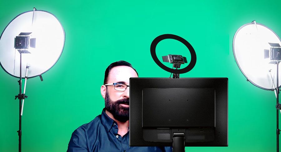 New Studio Creator 2 Influencer Video Maker Kit Ring Light Tripod Green  Screen | eBay